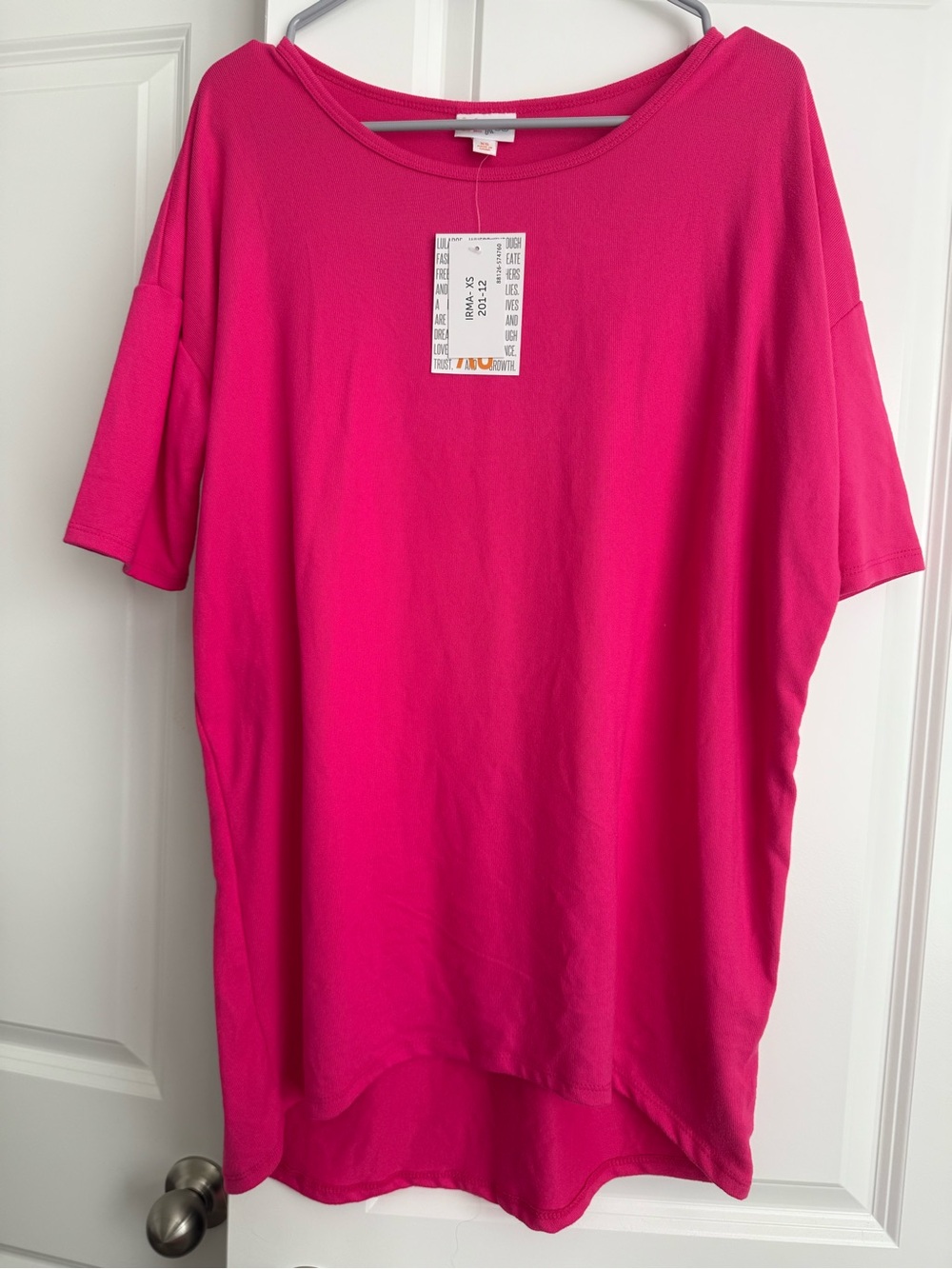 NWT Lularoe XS Irma pink top